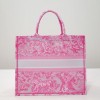 Dior book tote pink transparent large bag