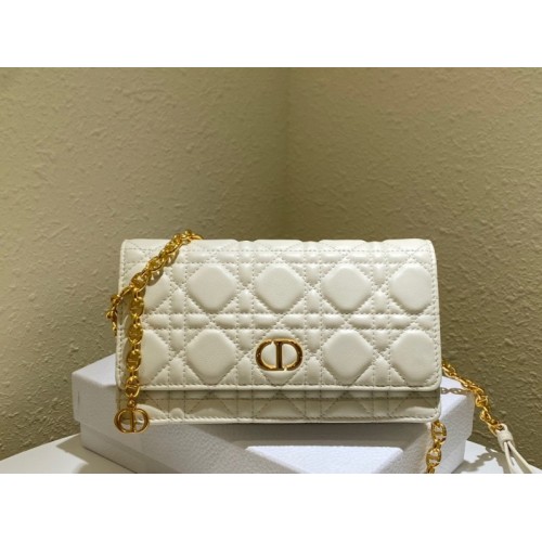 Dior caro white shoulder bag