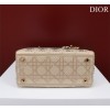 Dior beige beaded cannage embroidery bag