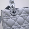 Dior Lady Mini Lambskin Bag Matte Blue 24cm