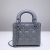 Dior Lady Mini Lambskin Bag Matte Blue 17cm