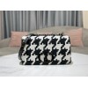 Dior medium caro black and white macro fabric bag