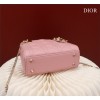 Dior lady mini pink leather gold hardware bag