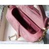 Dior Saddle Oblique Velvet Pink 19cm S9001