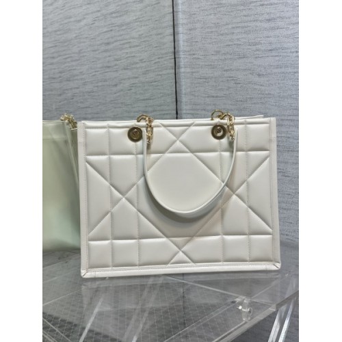 Dior medium white esential tote bag