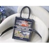 Dior mini book tote embroided orange