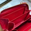 Dior caro wallet chain in red
