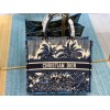 Dior book tote blue coconut embroided bag 41cm