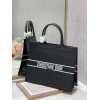 Dior tote book in black leather 41cm