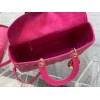 Dior large lady dior pink lambskin 32cm bag