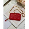 Dior caro wallet chain in red