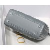 Dior Lady Diamond Motif Gray Mini Bag