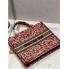 Dior Large Book Tote Pink Embroidery 41 Bag