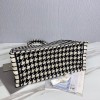 Dior book black tone embroidery tote 41cm