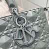 Dior lady D-joy Latte Diamond Motif Gray Bag
