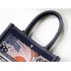 Dior mini book tote embroided orange