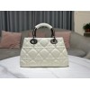 Dior Medium The Lady 95.22 white cannage quilted leather bag