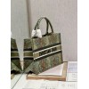Dior Medium Book Tote Green Embroidery 36 Bag