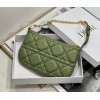 Dior caro tulip green yellow bag