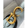 Dior Micro Saddle Mini Grained Leather in Blue