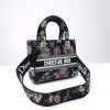 Dior lady D-lite medium black multicolor bag