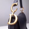 Dior saddle bag original grain leather black 25 cm