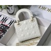 Dior Lady Diamond Motif White Mini Bag