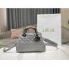 Dior The Lady 95.22 gray cannage quilted leather bag