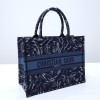 Dior Book To9te Blue Dior Roses Embroidery 36cm Bag