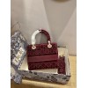 Dior Lady D-Lite Embroided Red 24cm