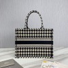 Dior book black tone embroidery tote 36cm