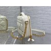 Dior caro box chain white quilted calfskin bag