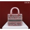 Dior pink beaded cannage embroidery multicolor bag