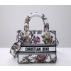 Dior lady D-lite medium white multicolor bag