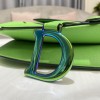 Dior green saddle 26cm bag