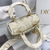 Dior lady gold embroidered bag 24cm