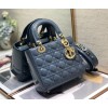 Dior lady patent ABC 20cm blue