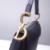Dior saddle bag original grain leather black 20cm