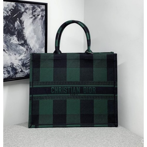 Dior book tote caro green 41cm bag