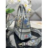 Dior Lady Medium Jardin Magique Embroidery Blue Bag