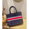 Dior Tote Book Blue Velvet 36cm