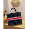 Dior Tote Book Blue Velvet 41cm