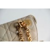 Dior Caro Small Beige Cannage Leather Bag