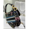 Fendi Saddle Black Jardin Magique Embroidery Bag