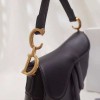 Dior saddle bag original leather black 20cm M0446