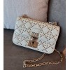 Dior Lucky Addict white chain bag