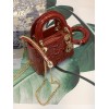 Lady Dior Mini Red Patent Leather Bag