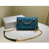 Dior caro blue shoulder bag