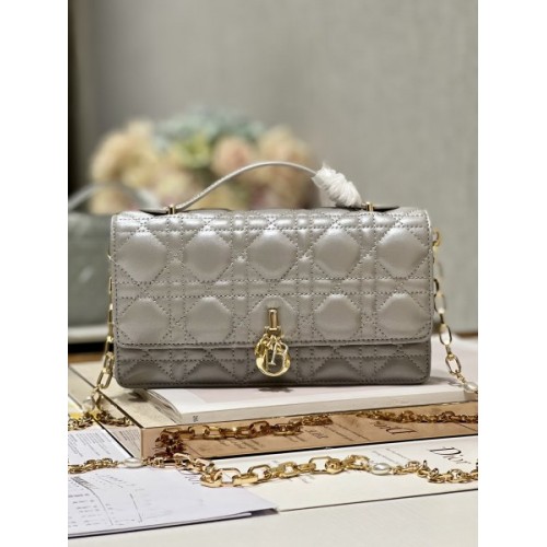 Dior Mini Miss Dior Gray Lambskin Bag