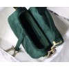 Dior Saddle Oblique Velvet Green 19cm S9001